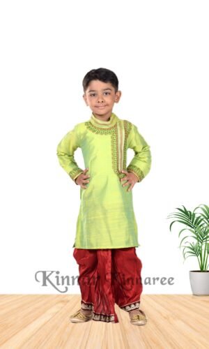 Raw Silk Side Button Designer Panjabi & Fancy Silk Dhuti