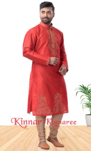 Dupion Silk Designer Panjabi and Silk Paijama