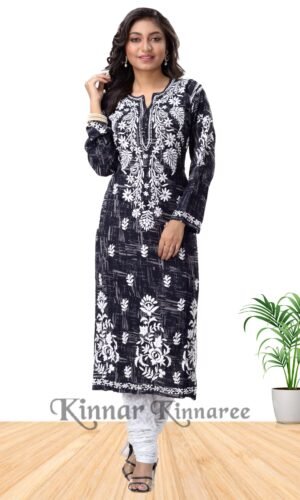 Printed Rayon Chikankari Kurti