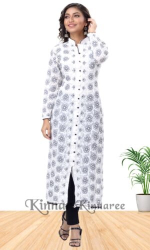 All Over Chikan Work Pure Cotton Kurti