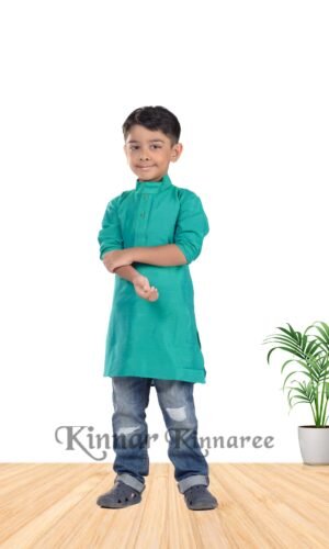 Plain raw Silk Single Color Panjabi For Casual Use