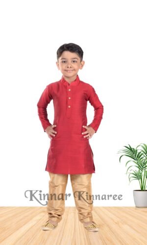 Plain Raw Silk Single Color Panjabi & Silk Paijama