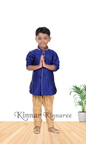 Indo Western Sherwani With Zardosi Work On Collar With Balloon Pant Set